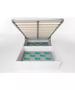 LETTO PIAZZA E MEZZA CONTENITORE "BED BOX" BIANCO 120X190 CM